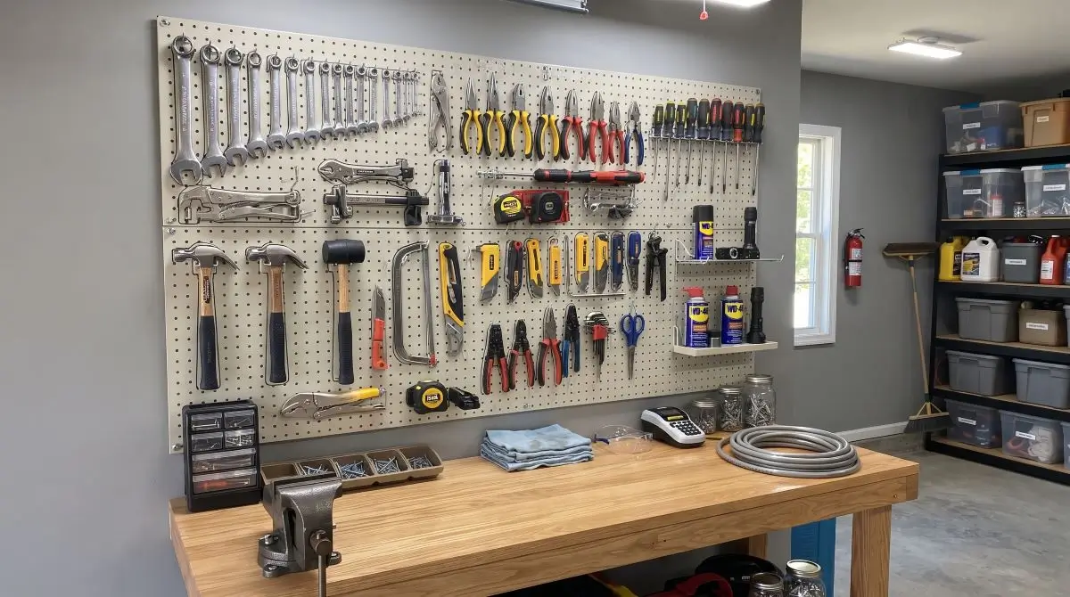 Wall-Mounted Pegboard Magic