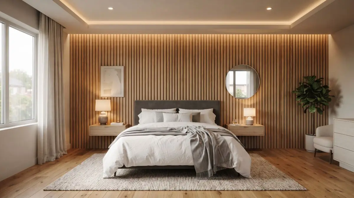 Accent Wall in Wood or Slats