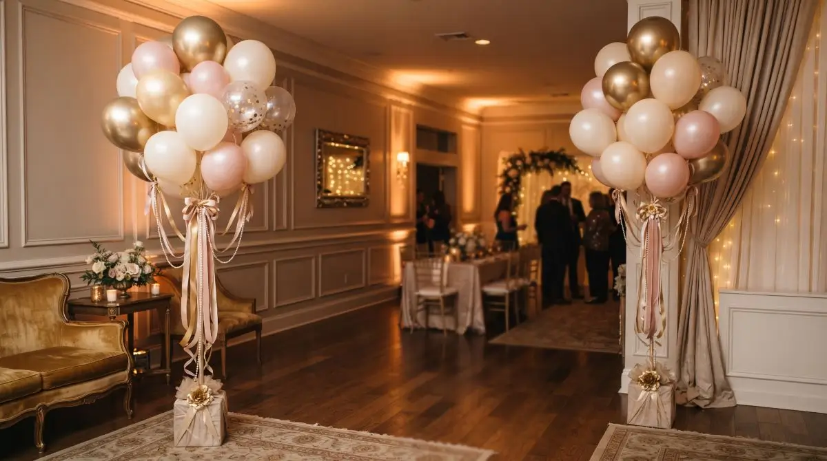 Balloon Bouquets in Corners
