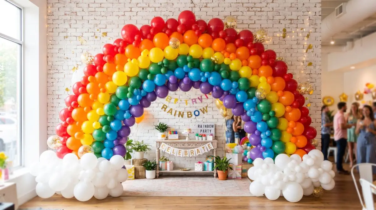 Balloon Rainbow Wall