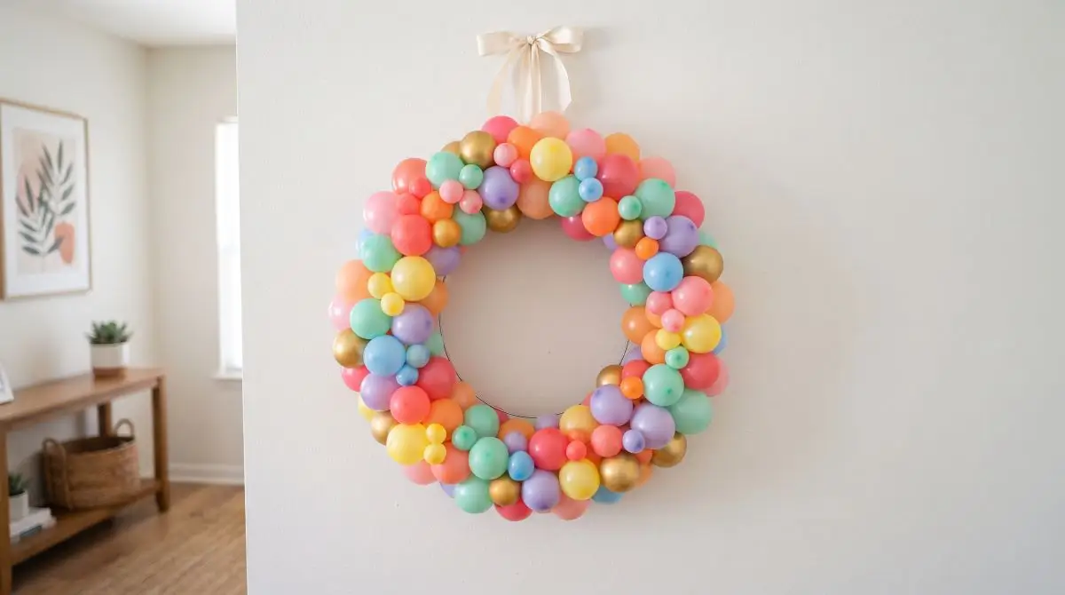 Balloon Wreath for a Wall Accent