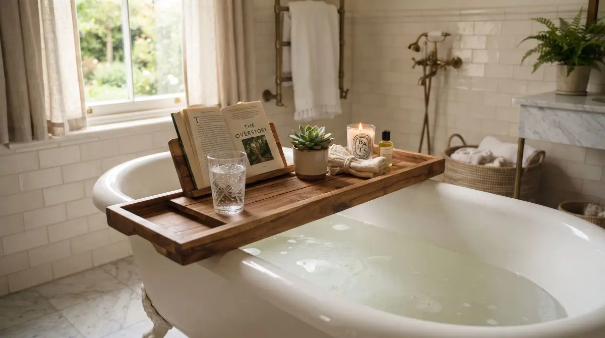 Bath Tray for Spa Atmosphere
