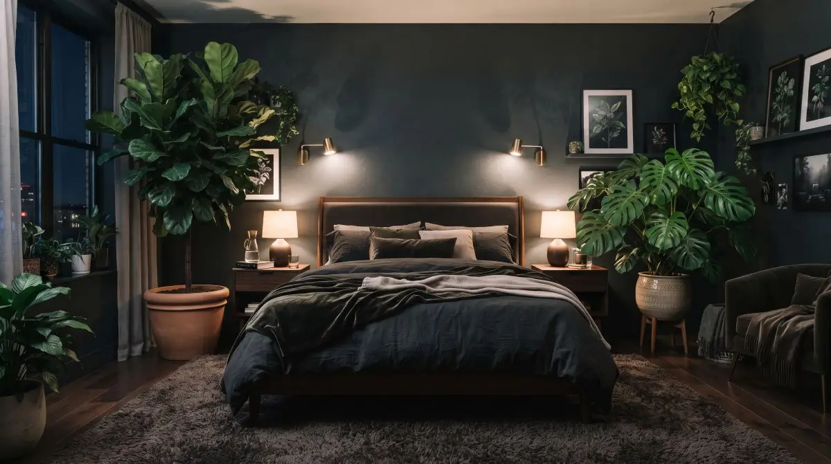 Bedroom with Indoor Plants