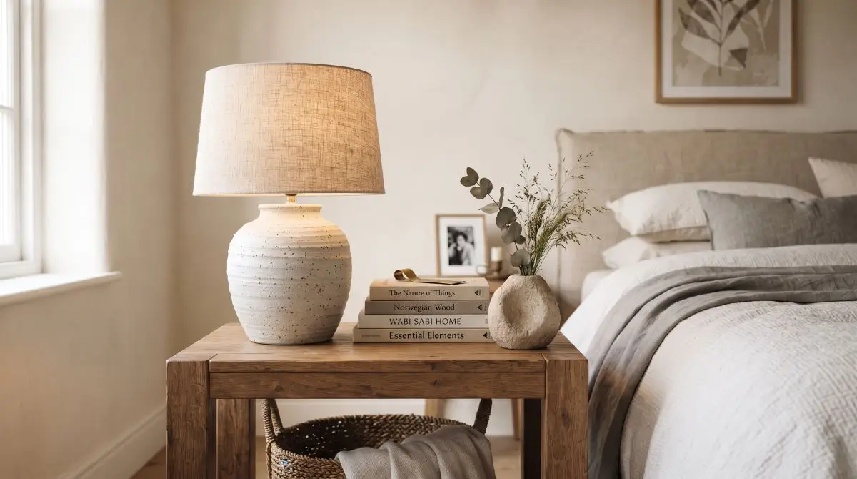 Bedside Styling with Textured Lamps and Decor