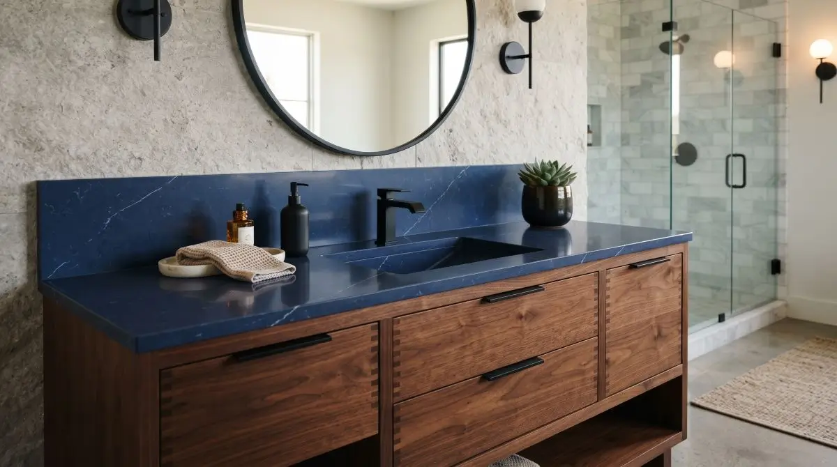 Blue Stone or Quartz Countertop