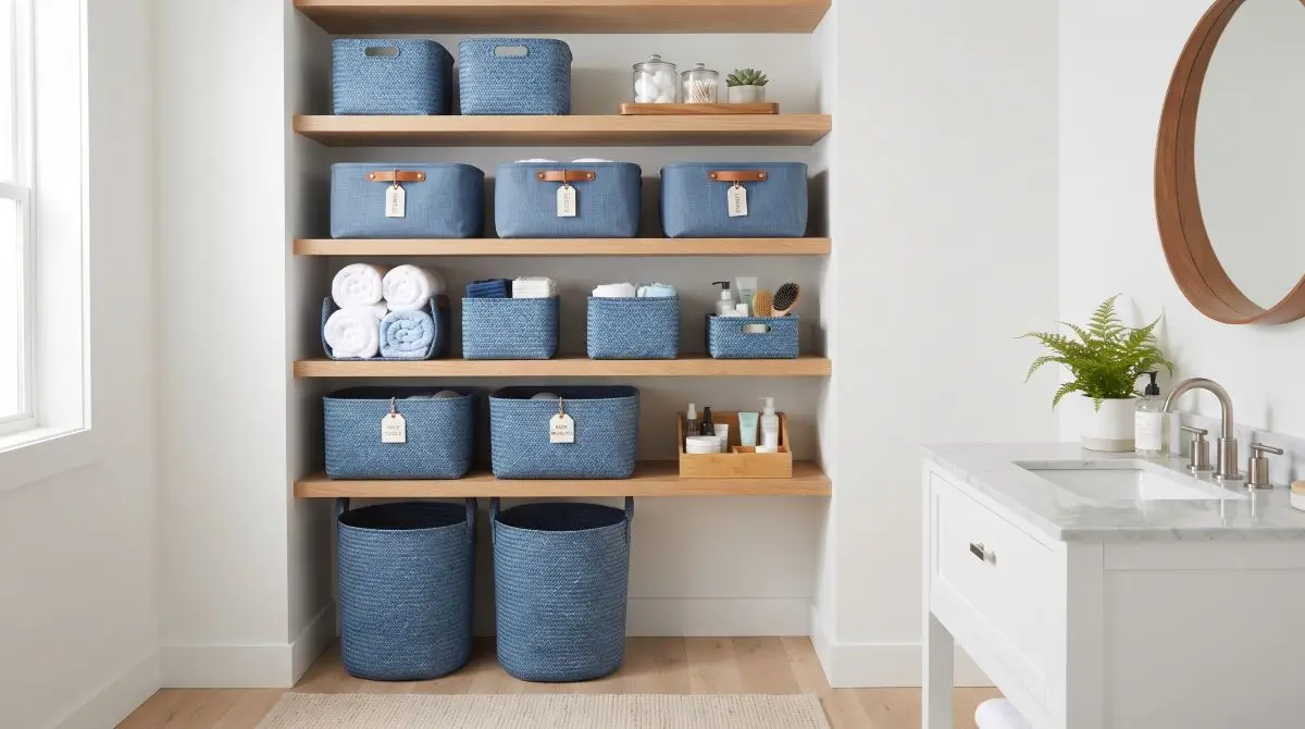 Blue Storage Baskets and Organizers