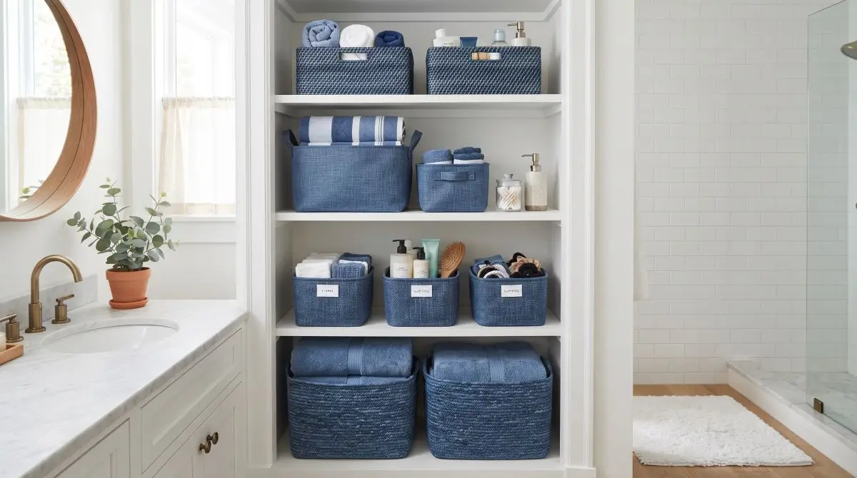 Blue Storage Baskets and Organizers