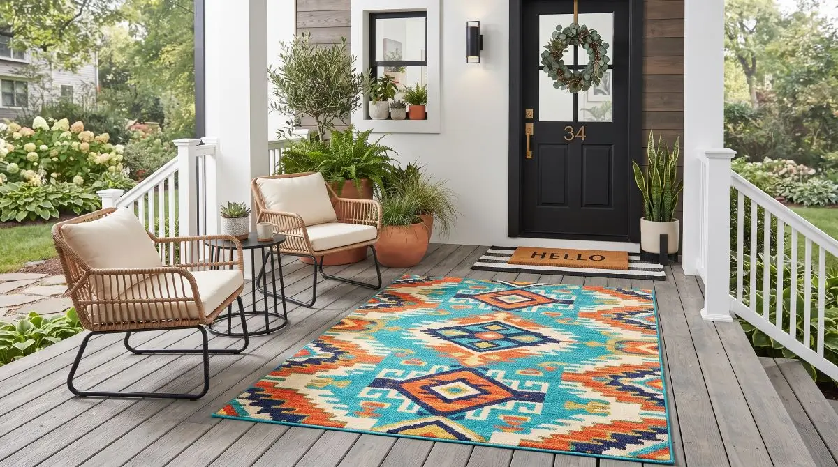 Bold Outdoor Rug Feature