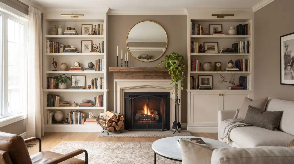 Built-In Shelving Elegance
