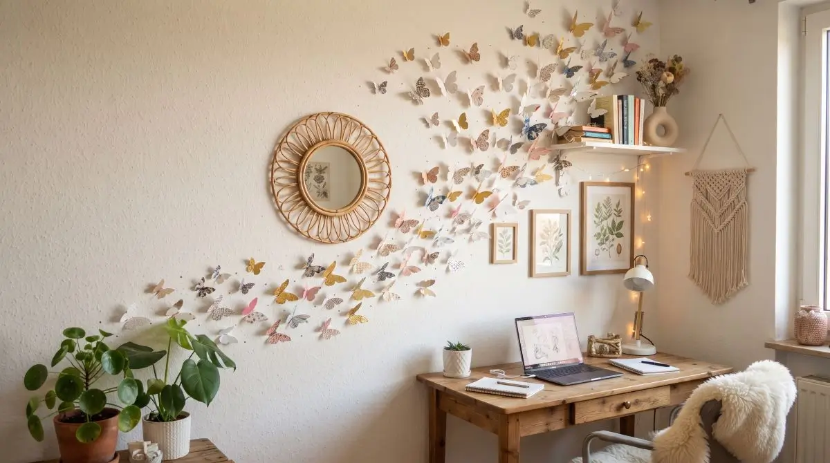Butterfly or Shape Cutout Wall Installation