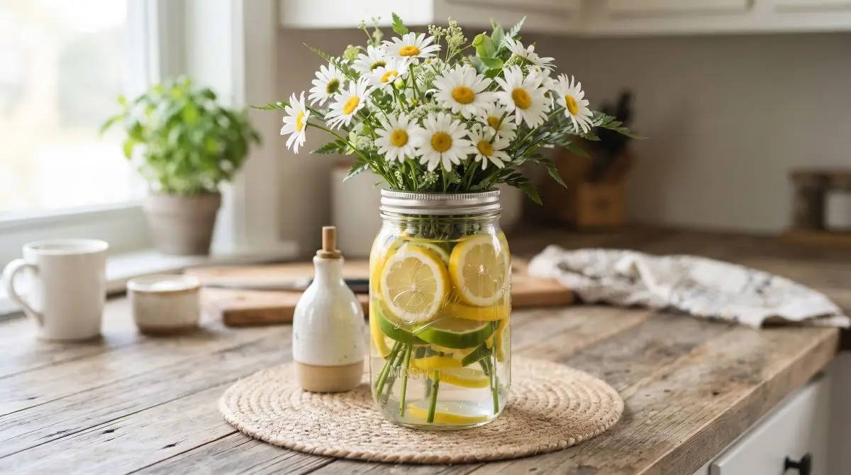 Citrus Mason Jar Centerpiece