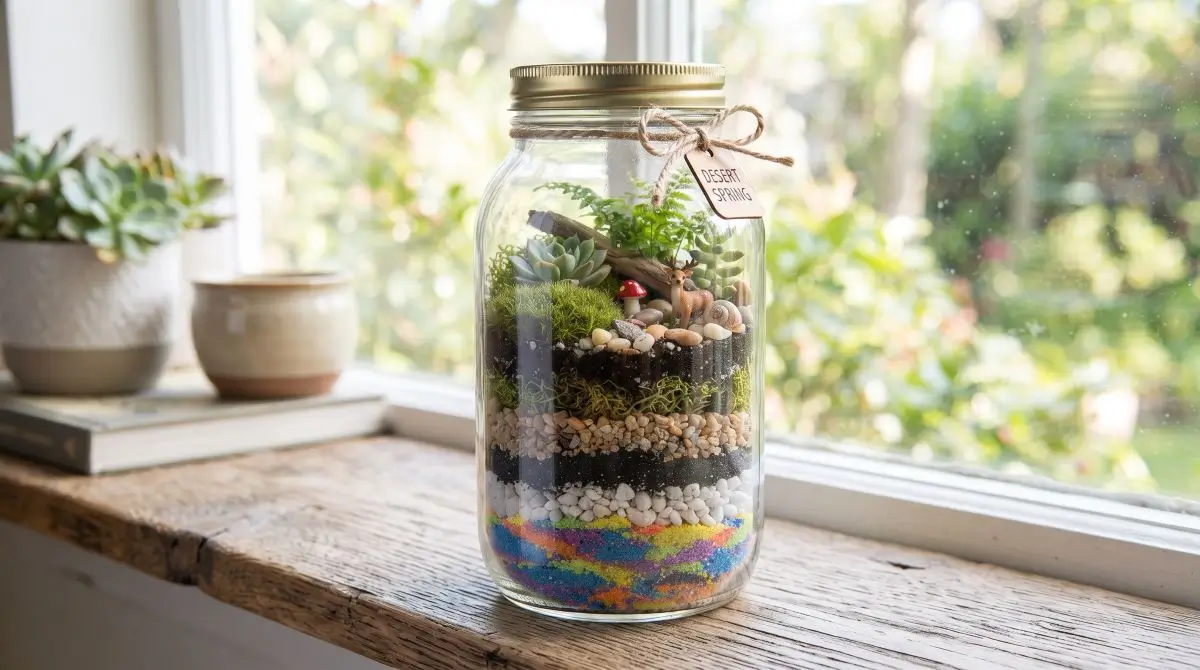 Clear Jar with Visible Layers