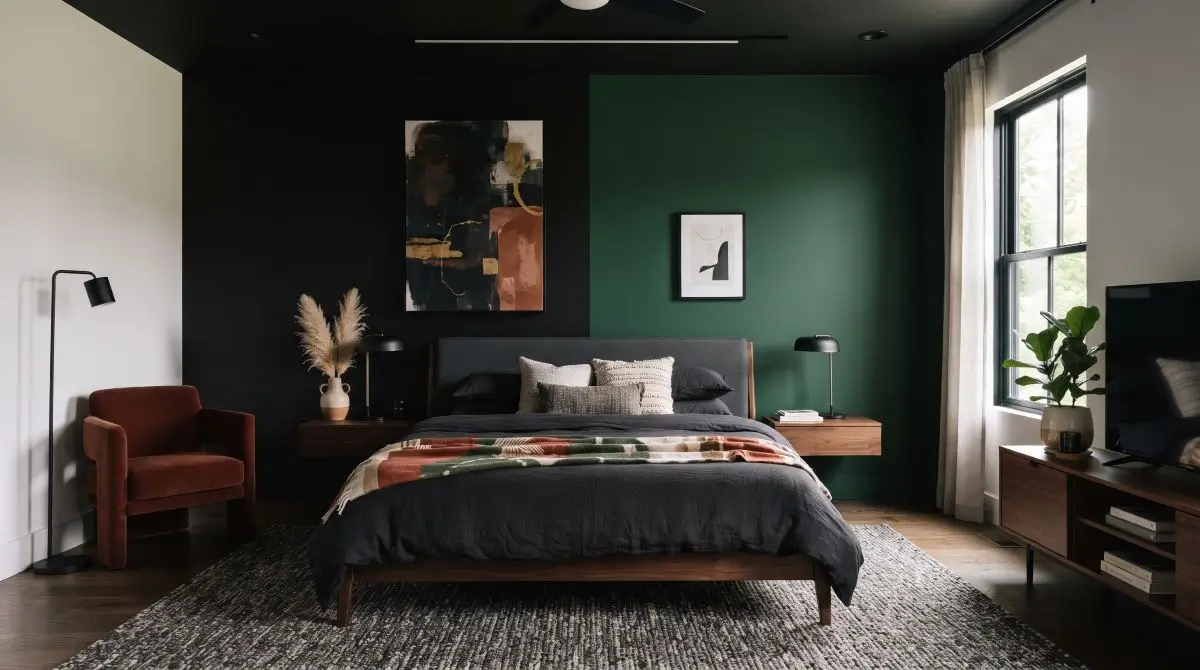 Color-Blocked Feature Wall