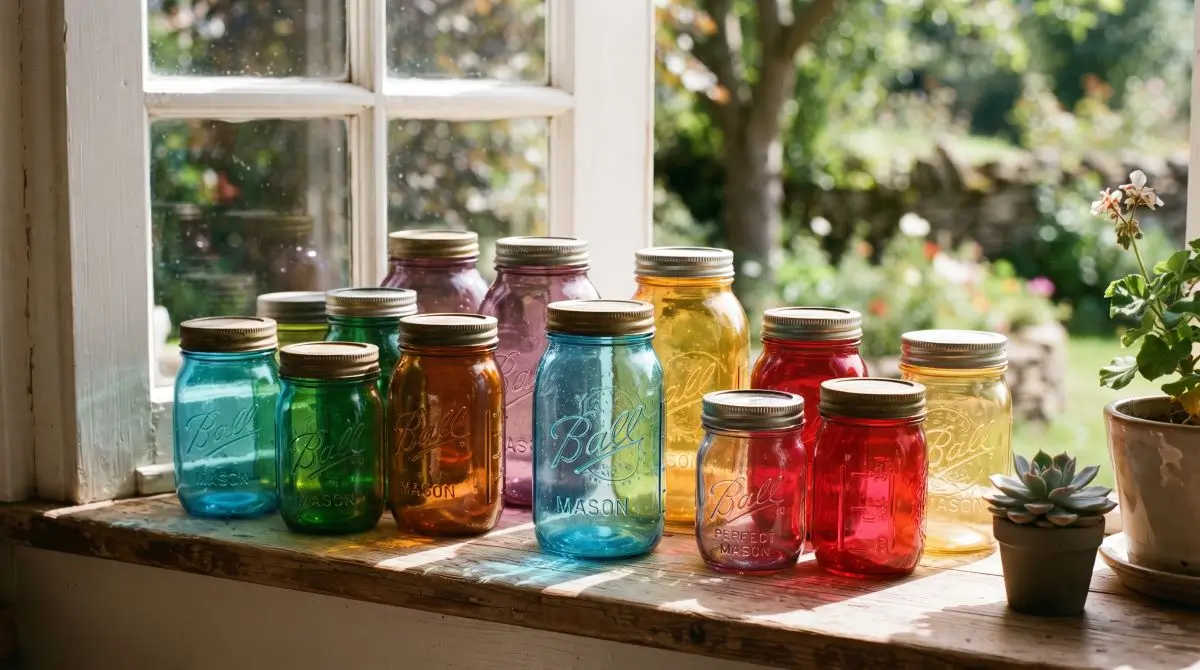 Colored Glass or Tinted Jar Display