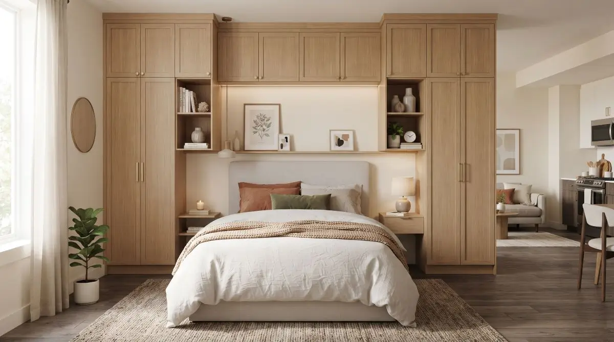 Create Built-In Storage Around the Bed