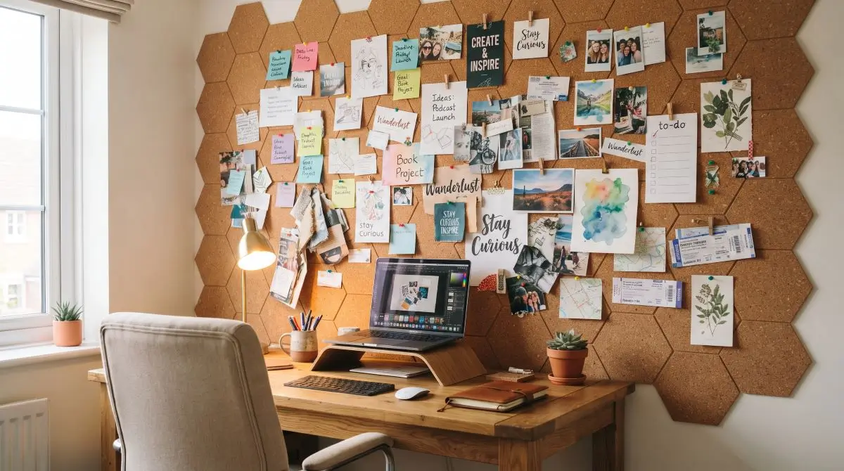 DIY Cork Board Wall