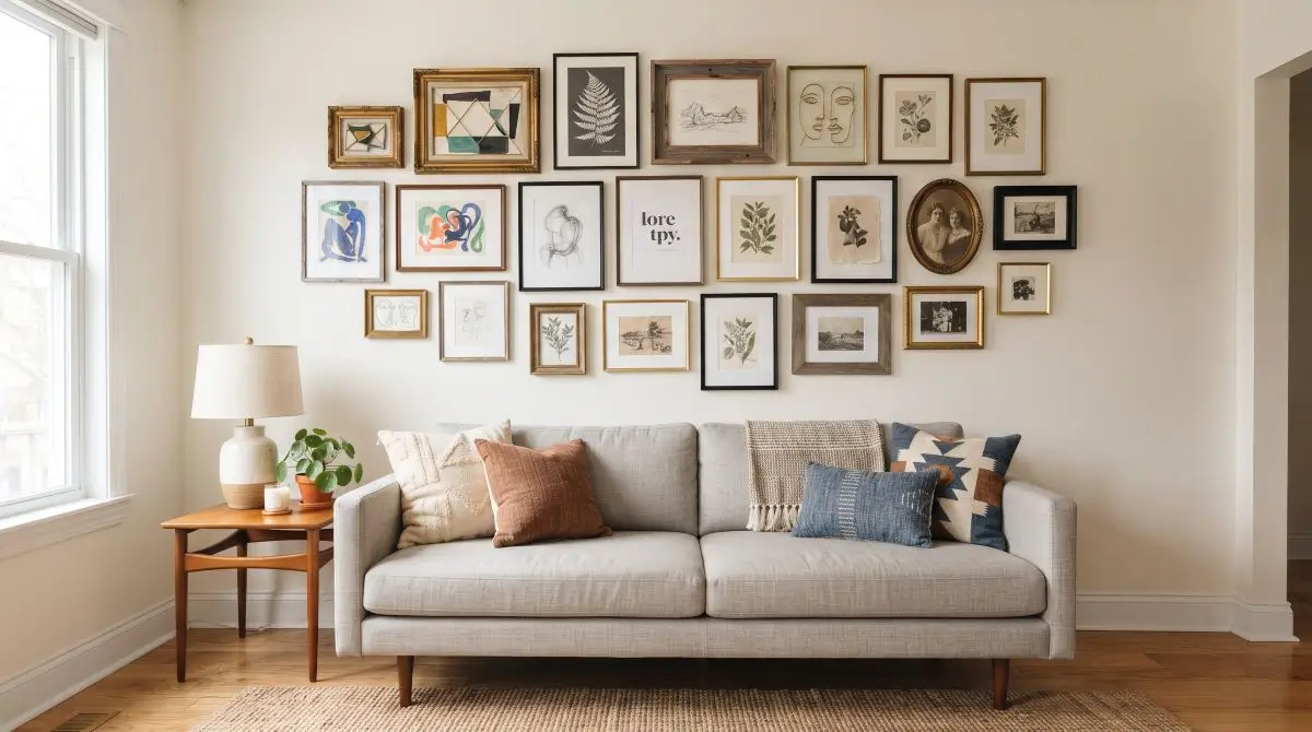 DIY Gallery Wall with Mixed Frames