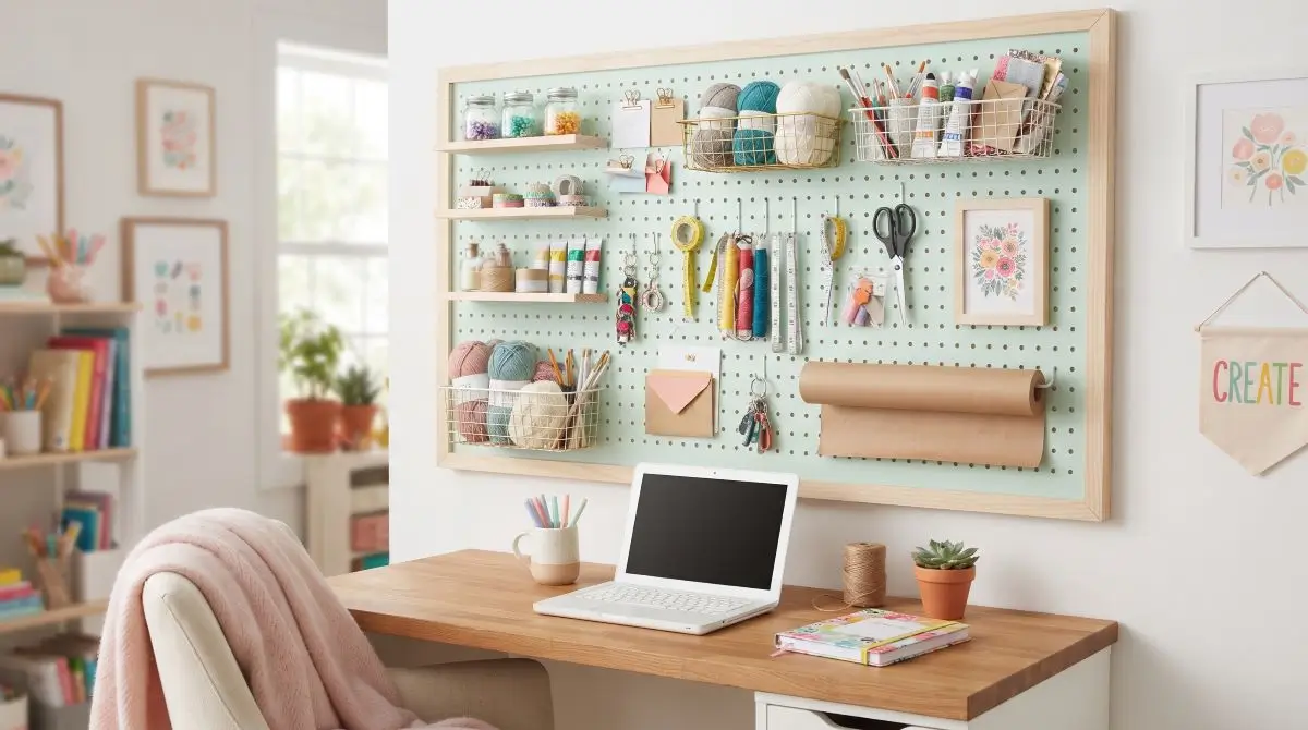 DIY Pegboard Organizer Wall