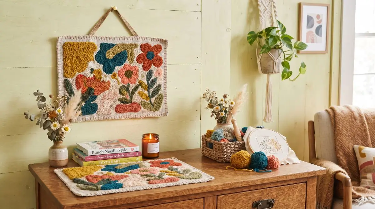 DIY Punch Needle Mini Rug