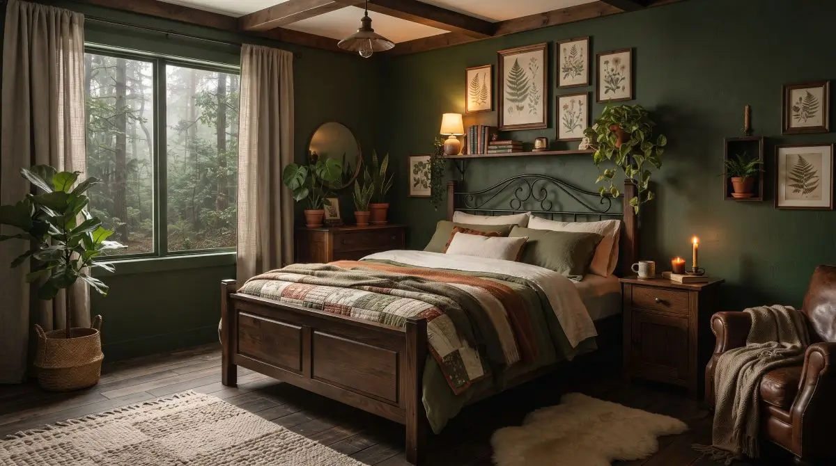 Dark Green “Forest Retreat” Bedroom