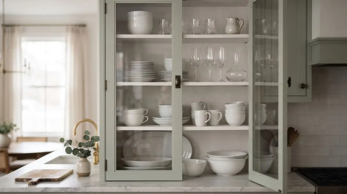 Display Glass-Front Cabinet Styling