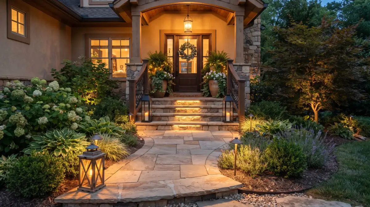 Entry Path and Stair Styling
