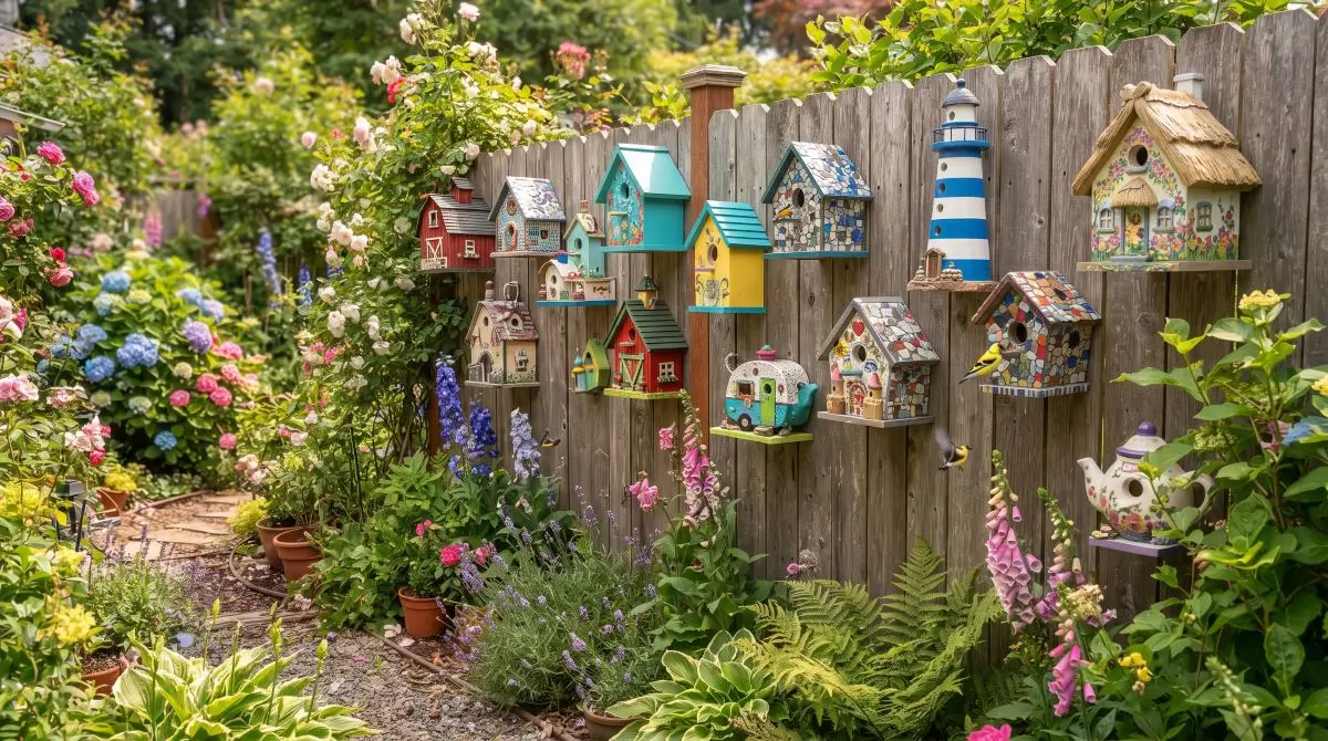 Fence-Mounted Birdhouses