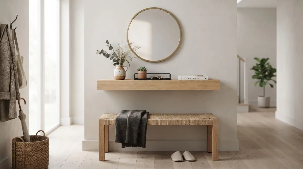 Floating Shelf Entryway
