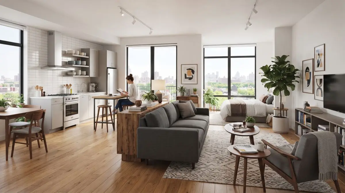 Floating Sofa as a Divider
