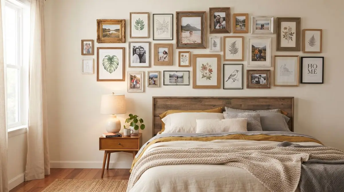 Gallery Wall of Mixed Frames