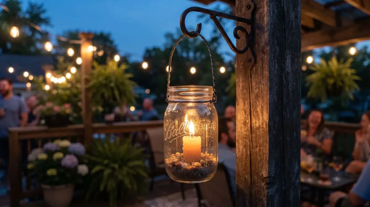 Hanging Mason Jar Candle Holder