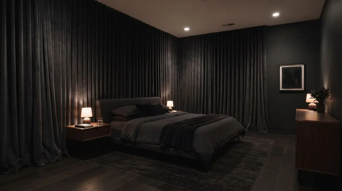Heavy Dark Curtains or Blackout Drapes