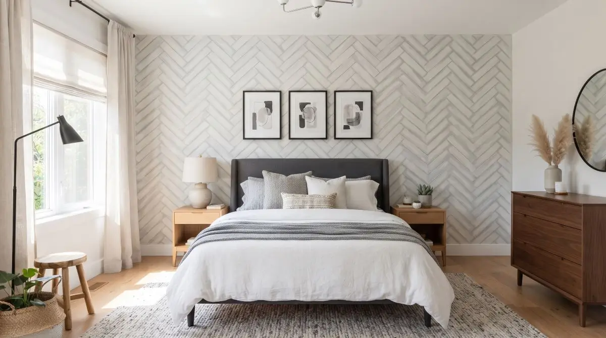 Herringbone or Chevron Painted Pattern
