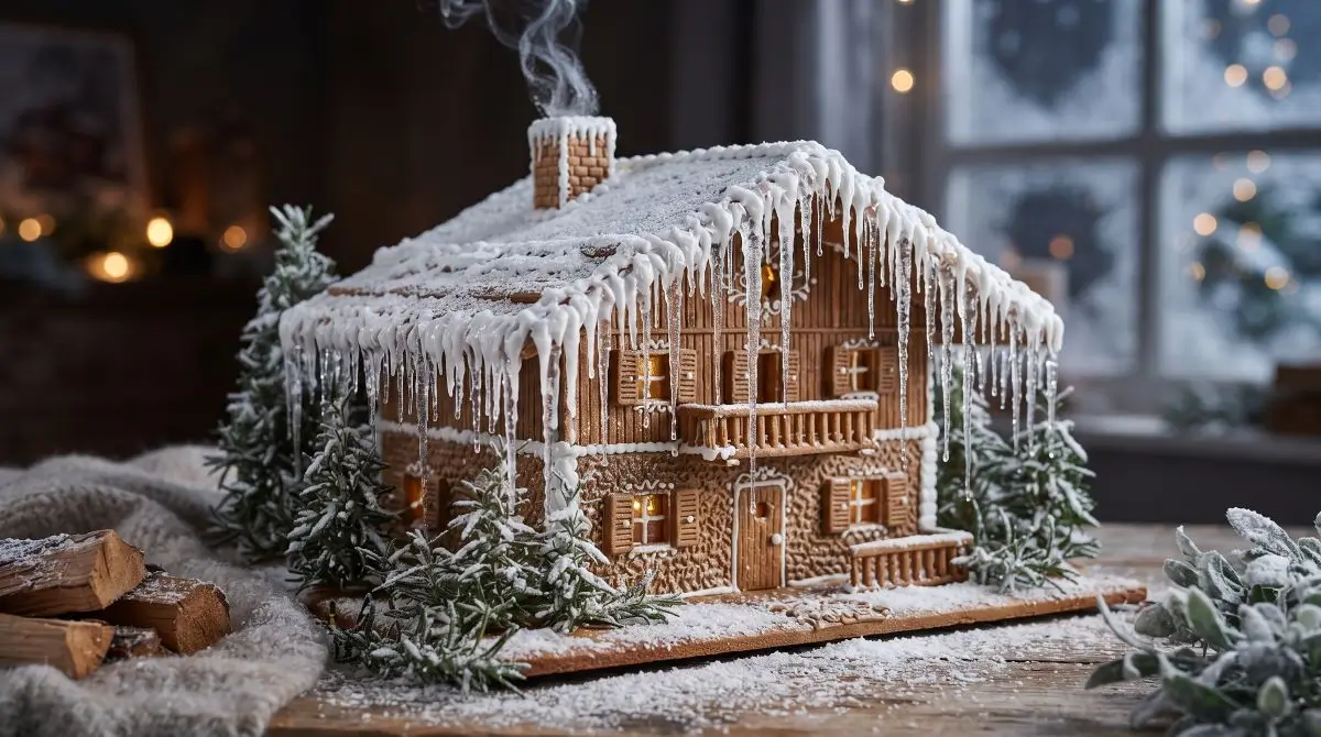 Icicle-Heavy Alpine Roof
