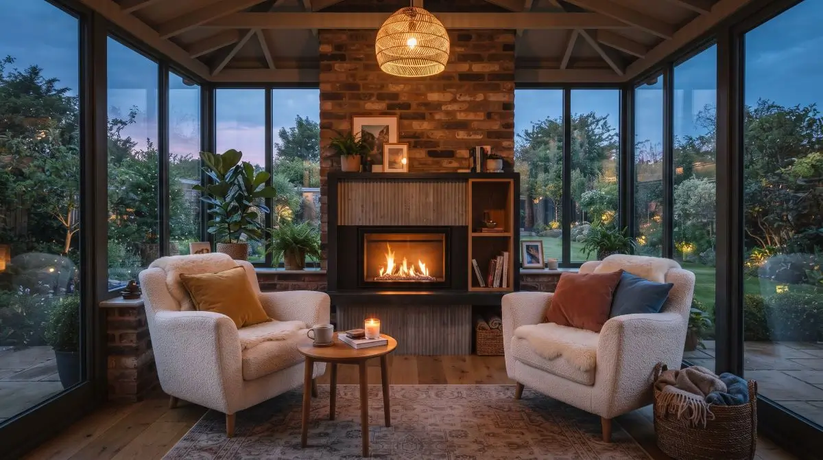 Include a Cozy Fireplace Element