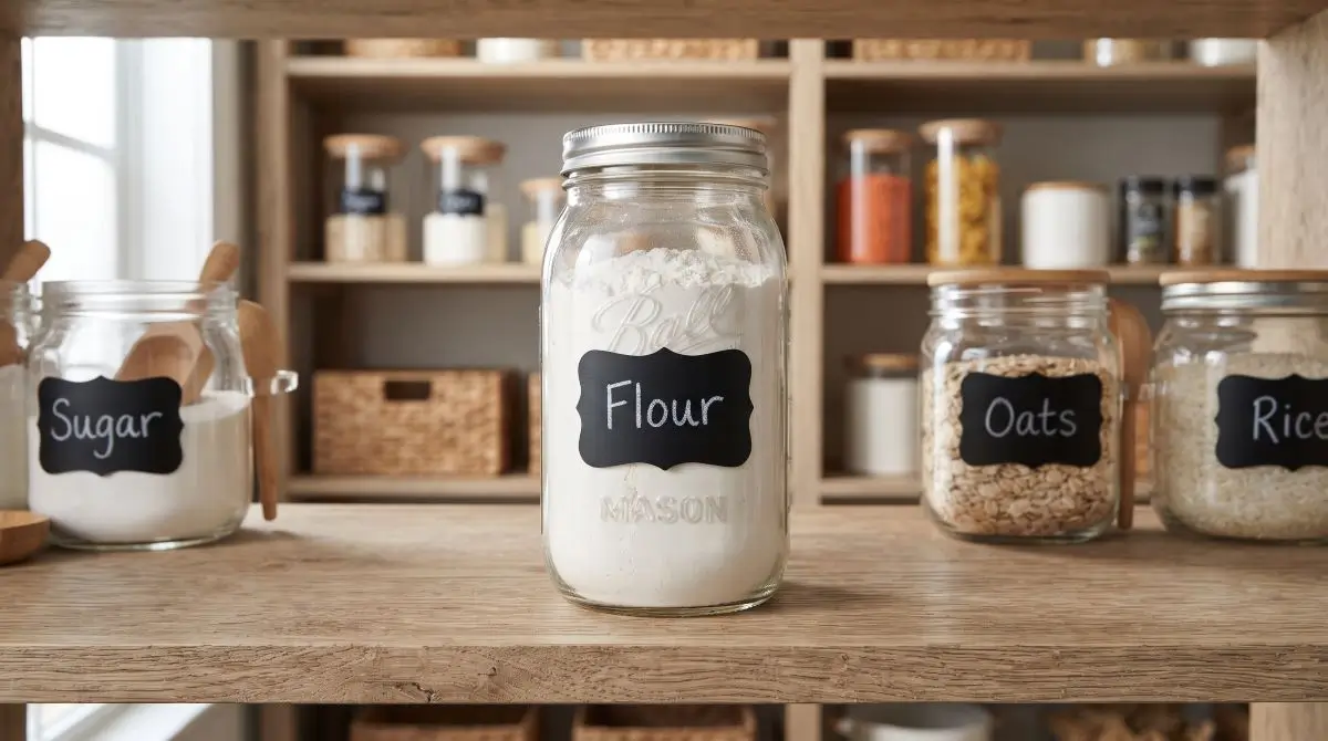 Labeled Pantry Jar