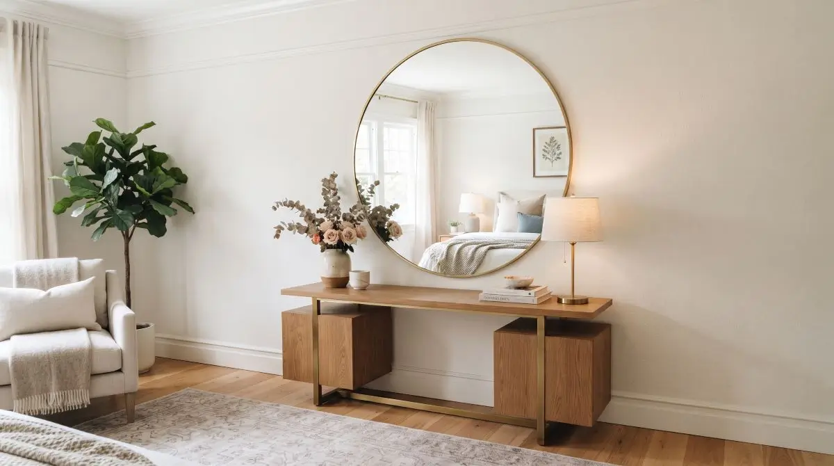 Large Round Mirror or Mirror Trio