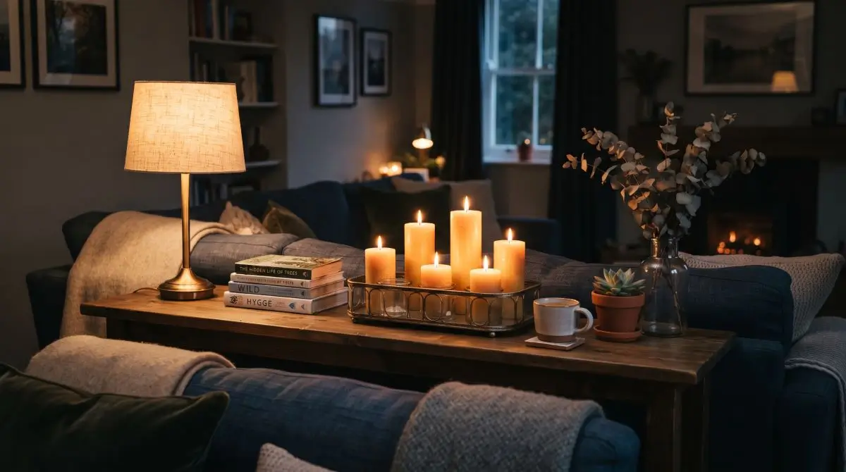 Layered Lighting with Lamps and Candles