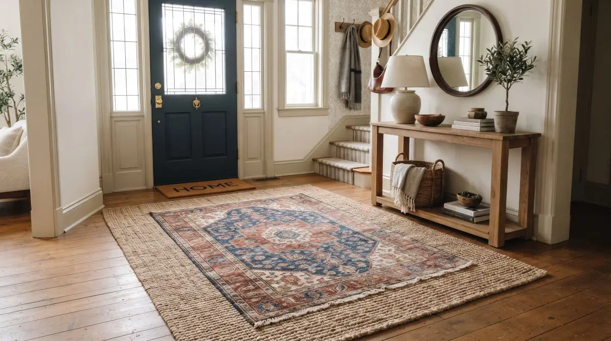 Layered Rug Look