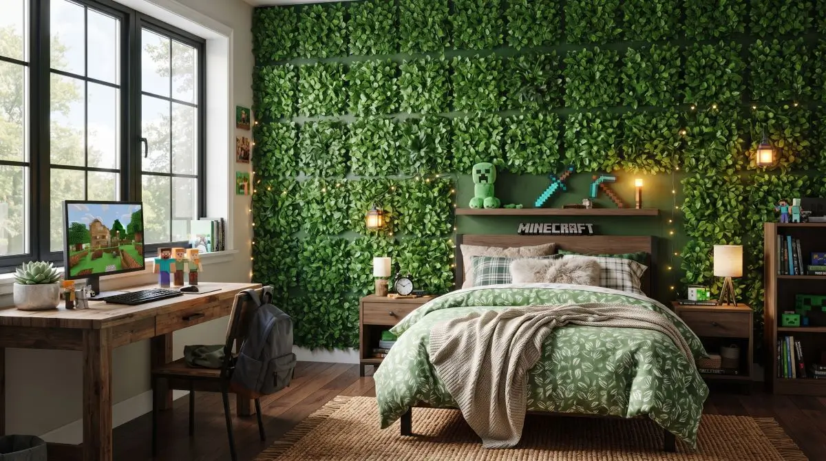 Leafy Wall for a Nature Feel