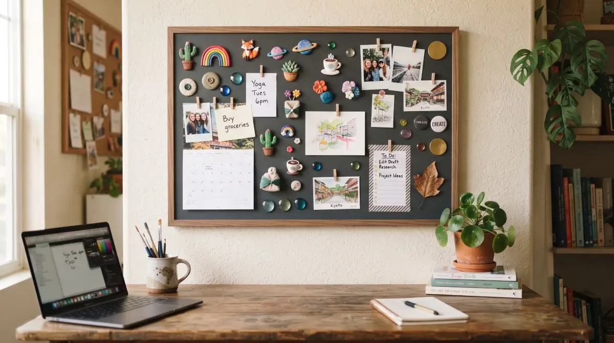 Magnet Board with Decorative Magnets