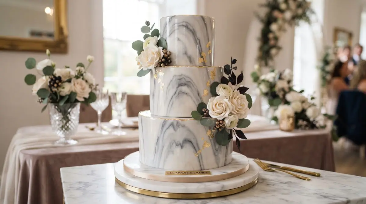 Marble Fondant Effect