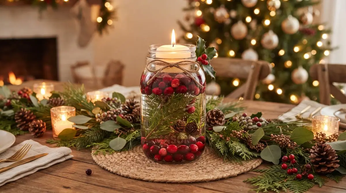 Mason Jar with Seasonal Fruit or Botanicals