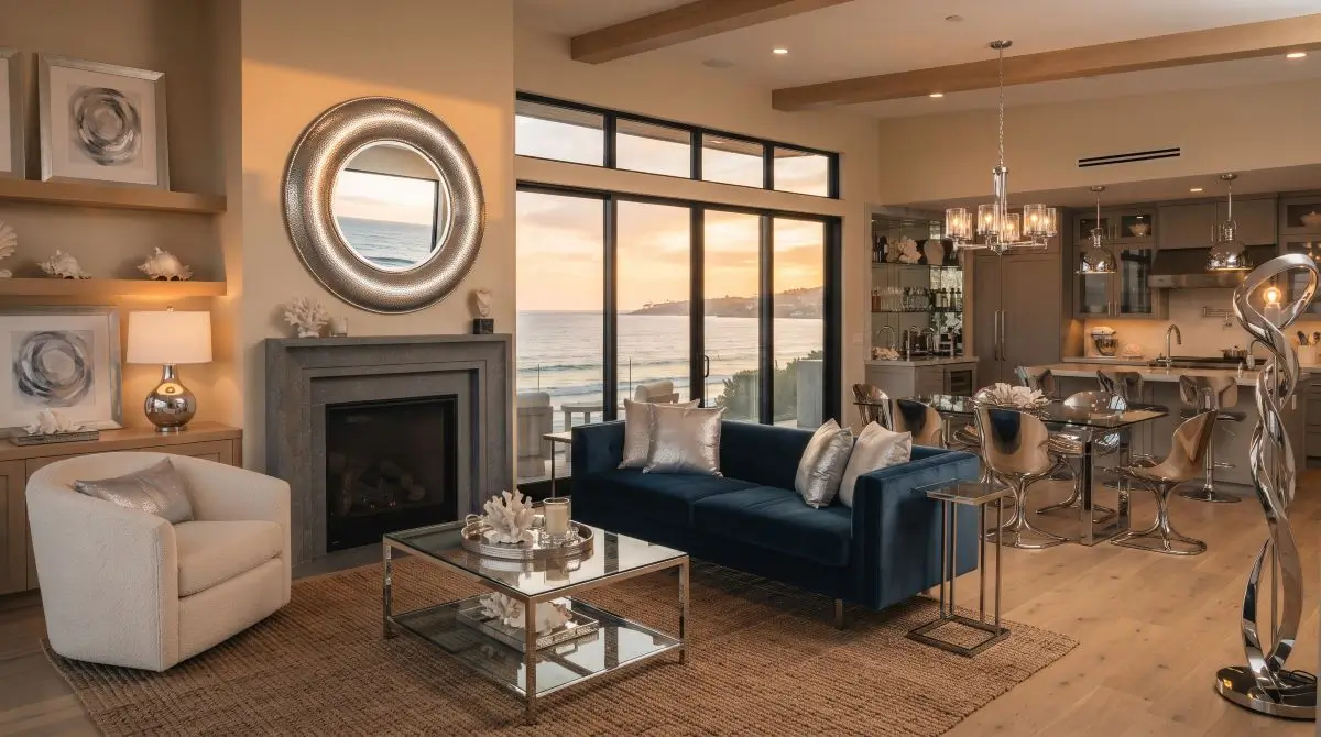 Metallic Coastal Touches