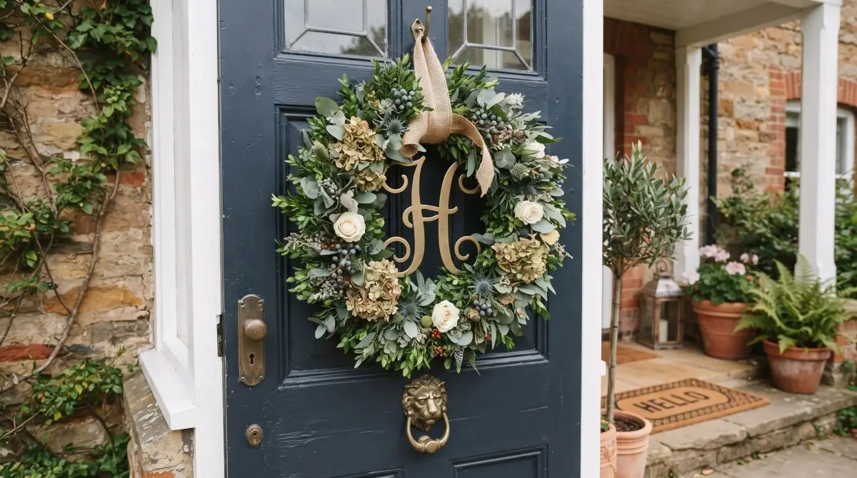 Monogram or Initial Wreath