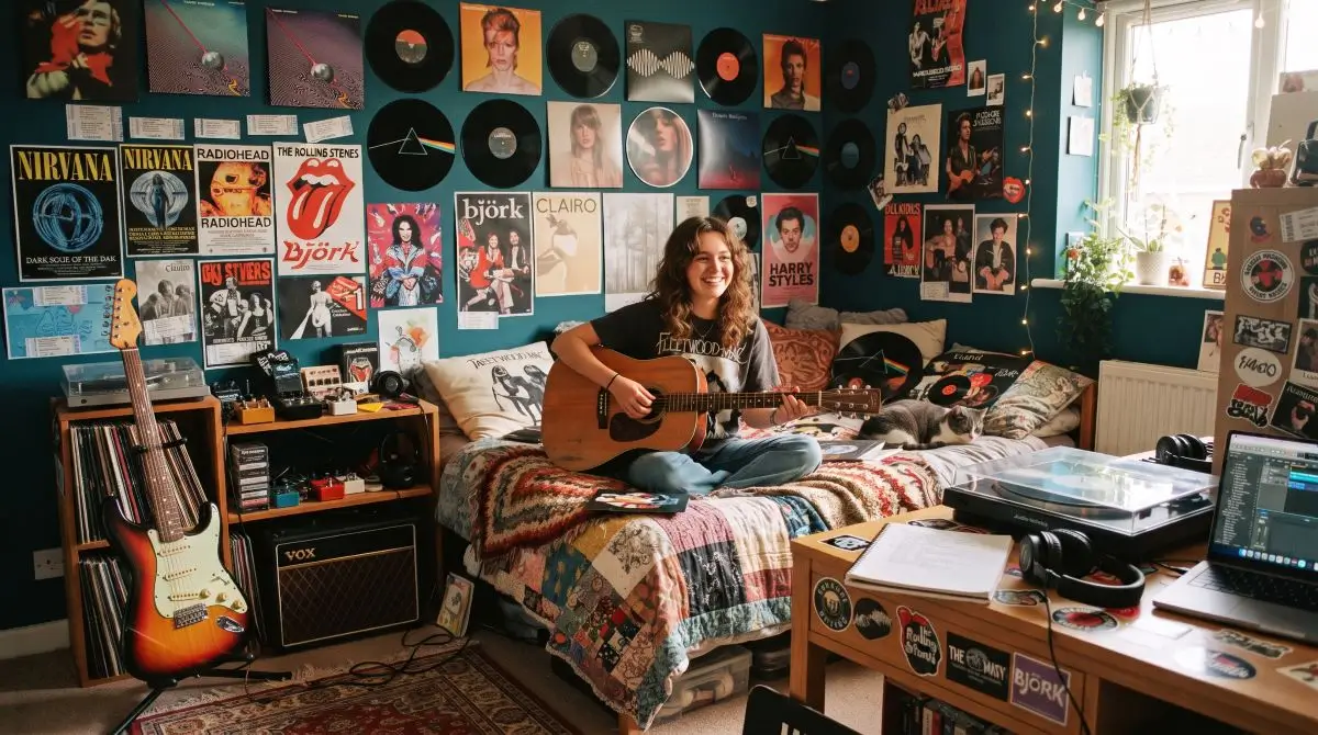 Music or Band-Themed Bedroom