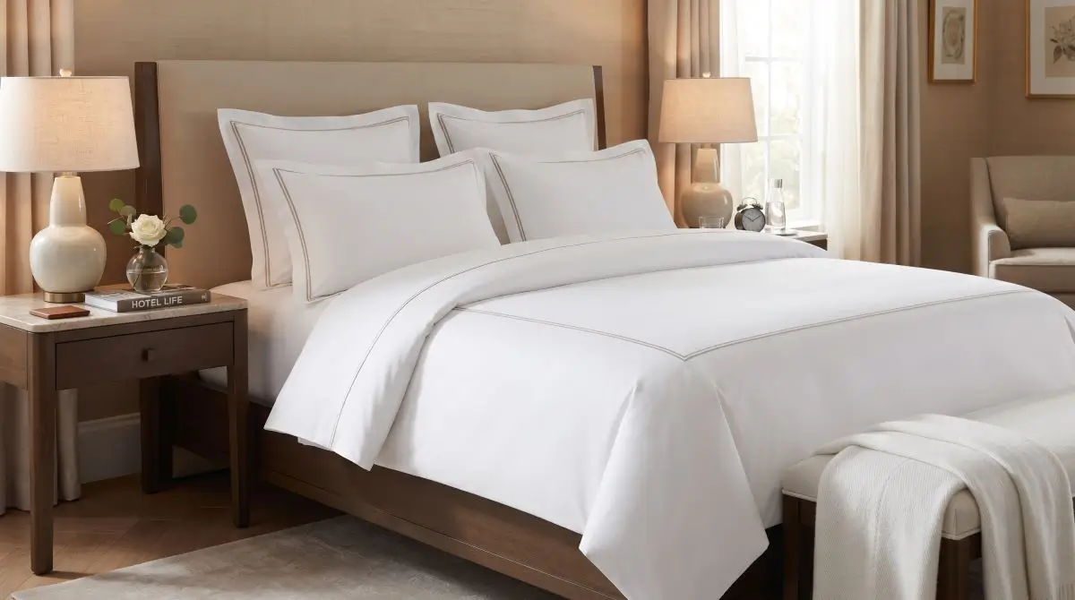 Neutral Bedding with Subtle Piping or Trim