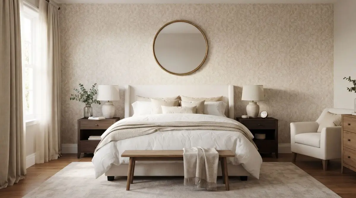 Neutral Wallpaper Feature Wall