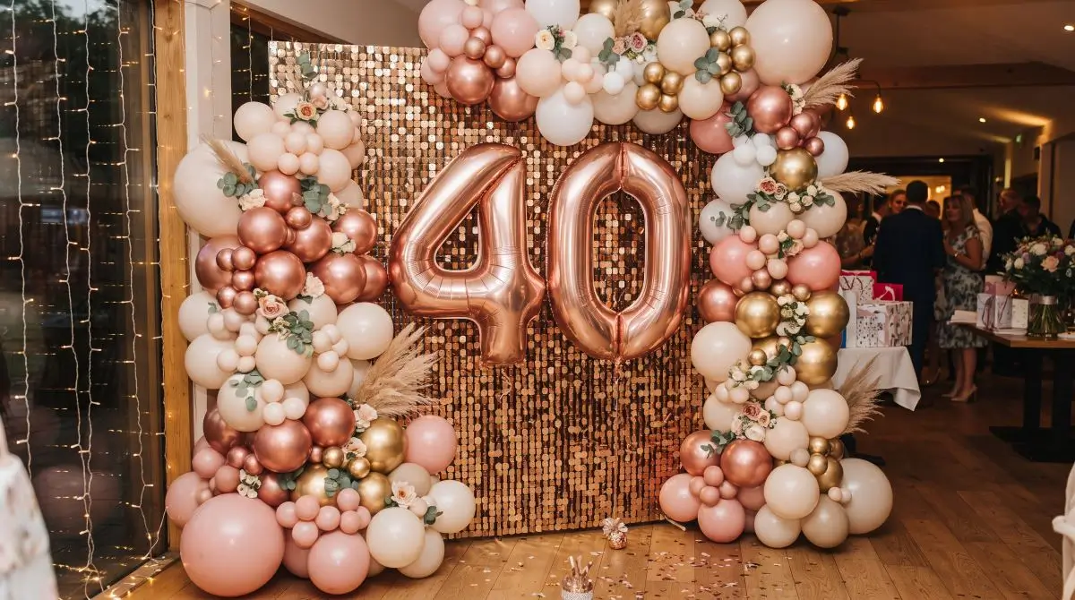 Number Balloon Feature Wall