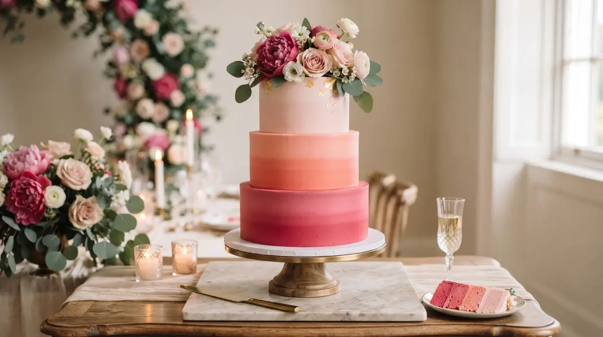 Ombre Buttercream Layers